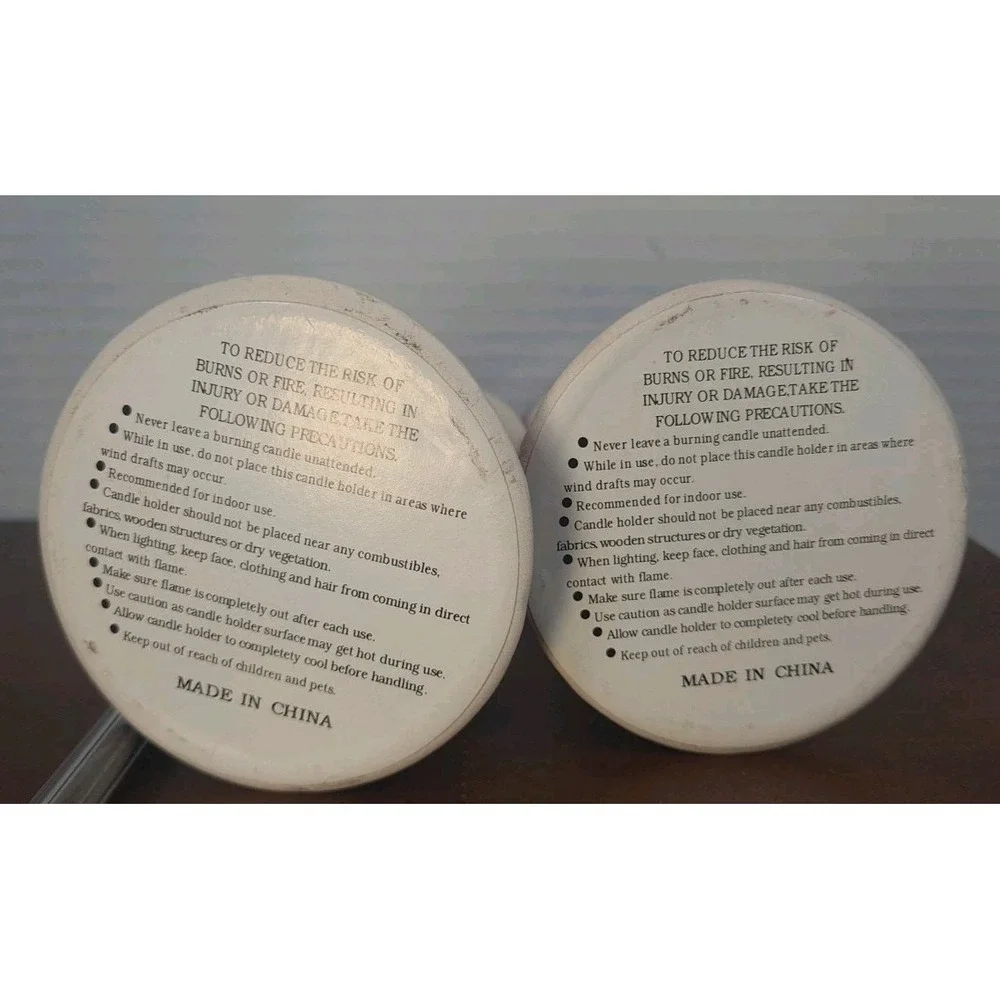 Set of 2 Royal Seasons Stoneware Jolly Snowman Candle Holders‎ Sticks 5-1/4